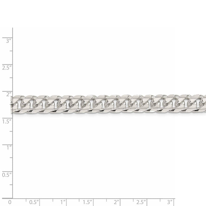Lovely Rita's Bracelets Silver 8.50-mm Solid Domed Link Curb Chain