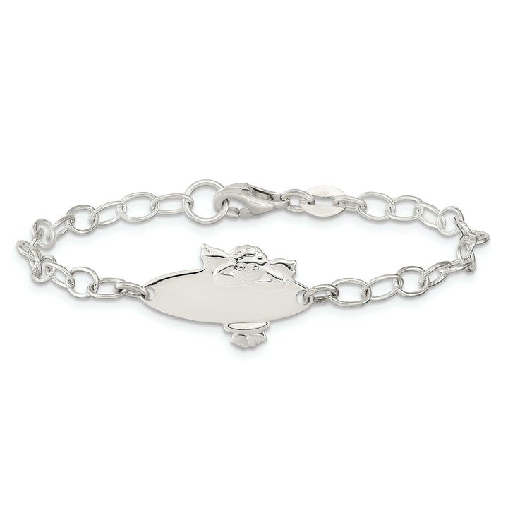 Lovely Rita's Bracelets Silver Angel Baby Engraveable ID Bracelet