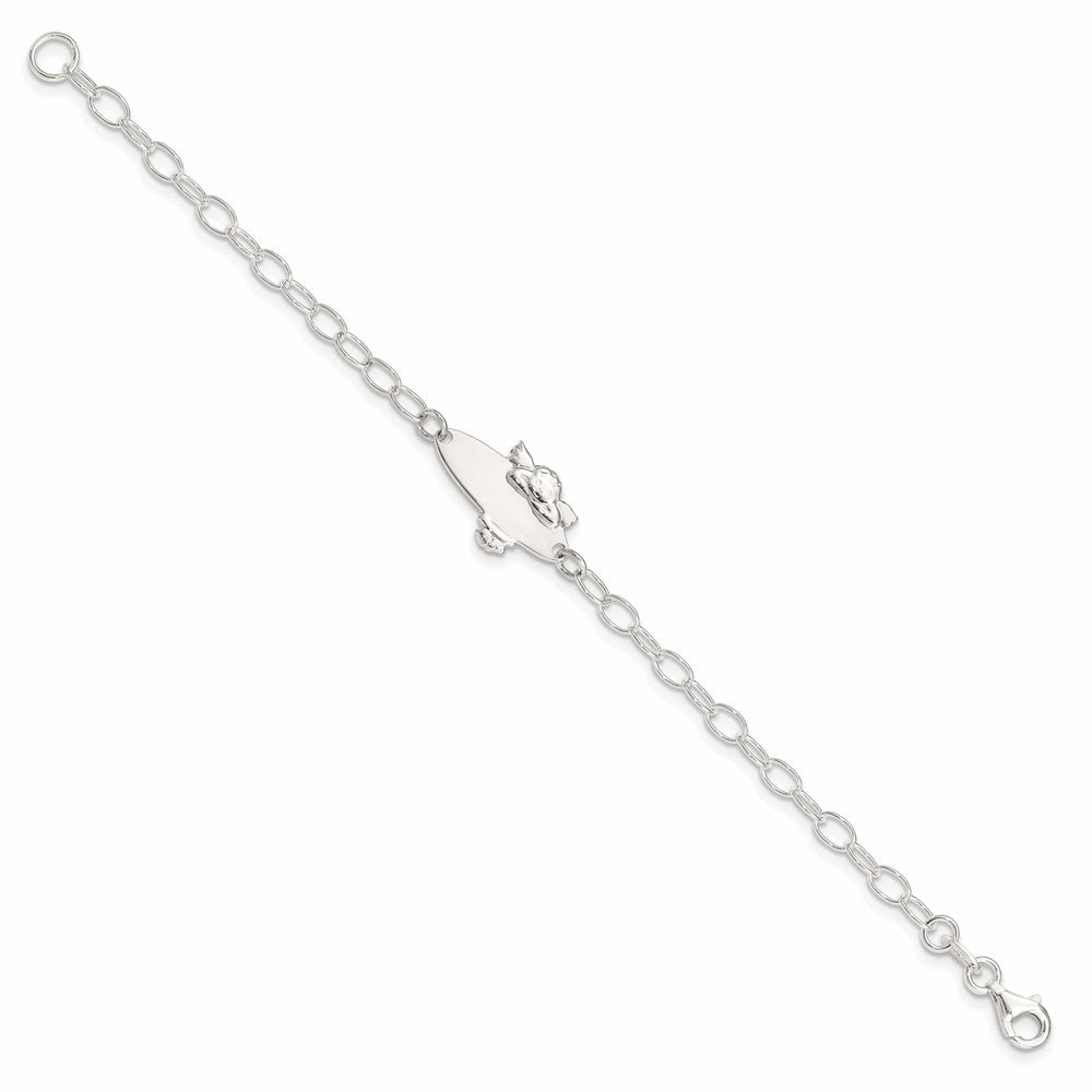 Lovely Rita's Bracelets Silver Angel Baby Engraveable ID Bracelet