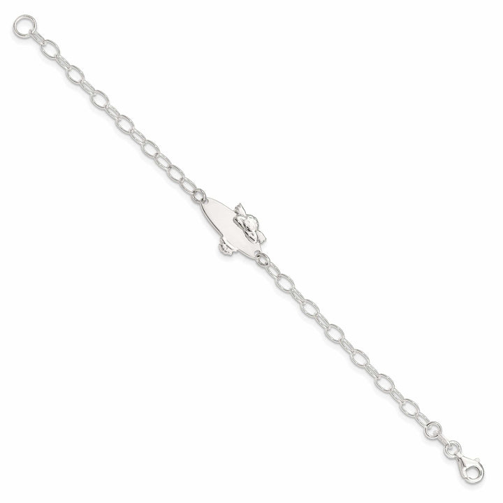 Lovely Rita's Bracelets Silver Angel Baby Engraveable ID Bracelet