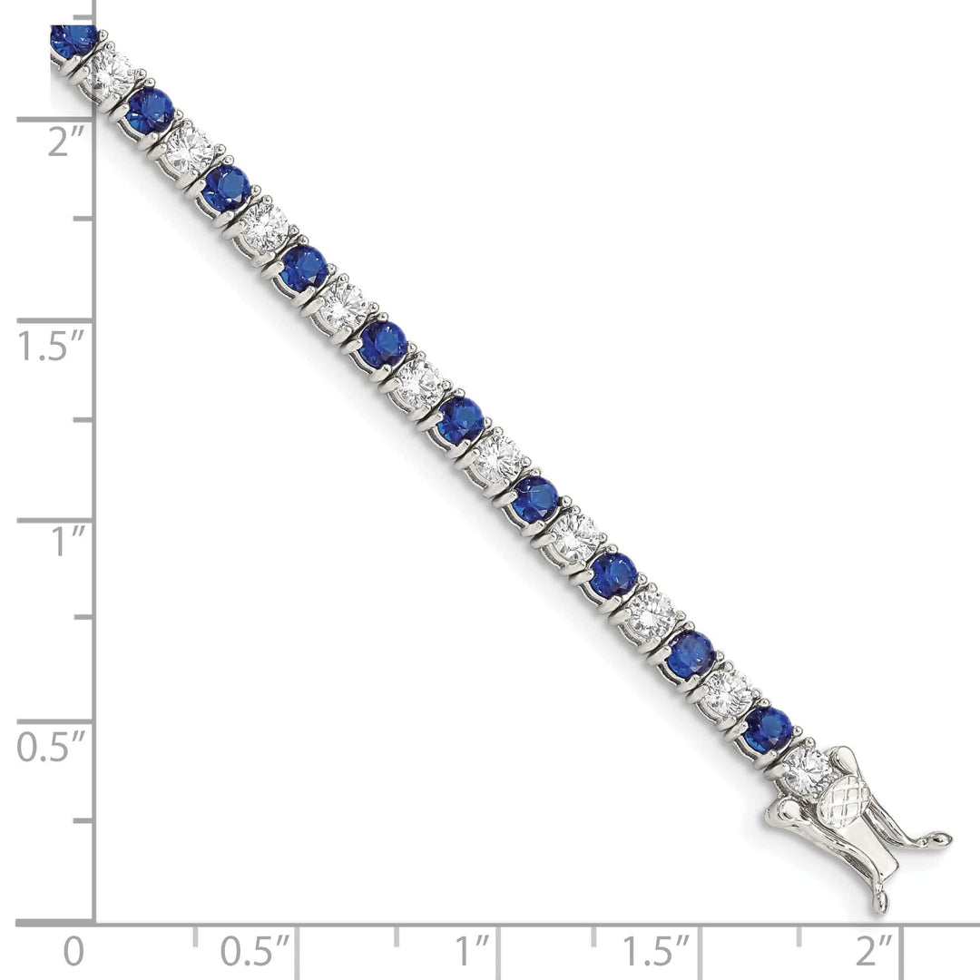 Lovely Rita's Bracelets Silver Blue and Clear Cubic Zirconia Bracelet