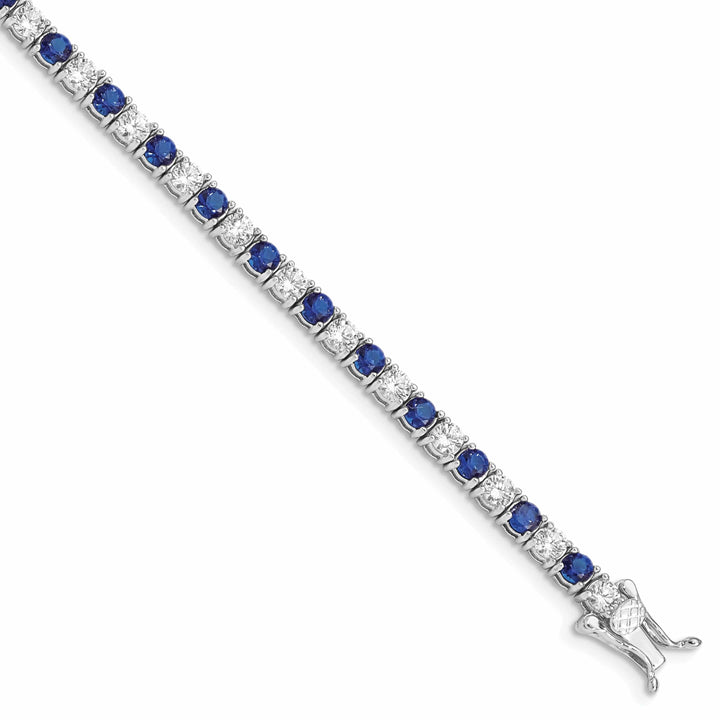 Lovely Rita's Bracelets Silver Blue and Clear Cubic Zirconia Bracelet