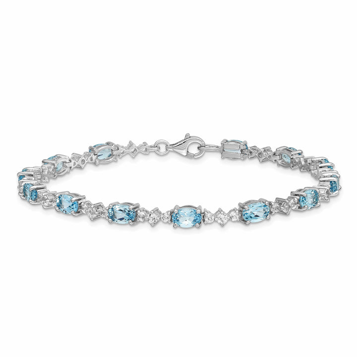 Lovely Rita's Bracelets Silver Blue Gemstone White Gemstone Bracelet
