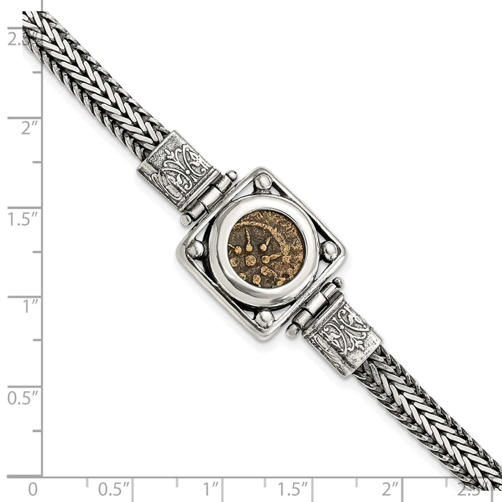 Lovely Rita's Bracelets Silver Bronze Antiqued Mite Coin Bracelet