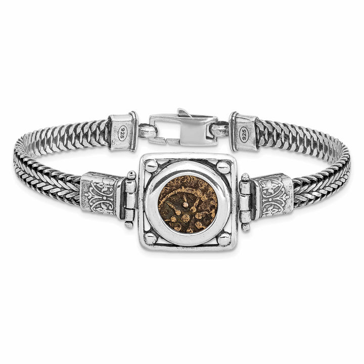 Lovely Rita's Bracelets Silver Bronze Antiqued Mite Coin Bracelet