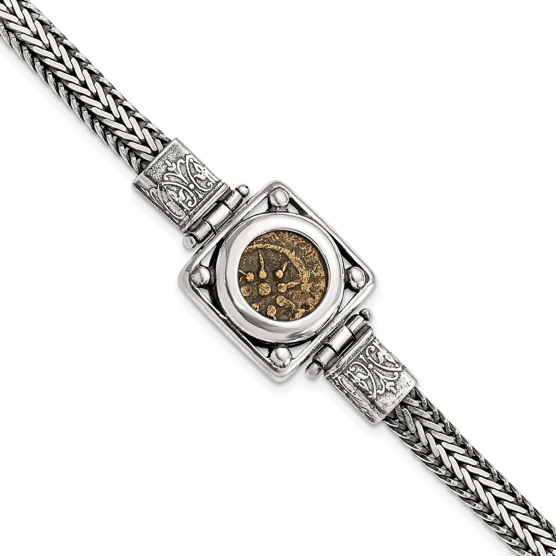 Lovely Rita's Bracelets Silver Bronze Antiqued Mite Coin Bracelet