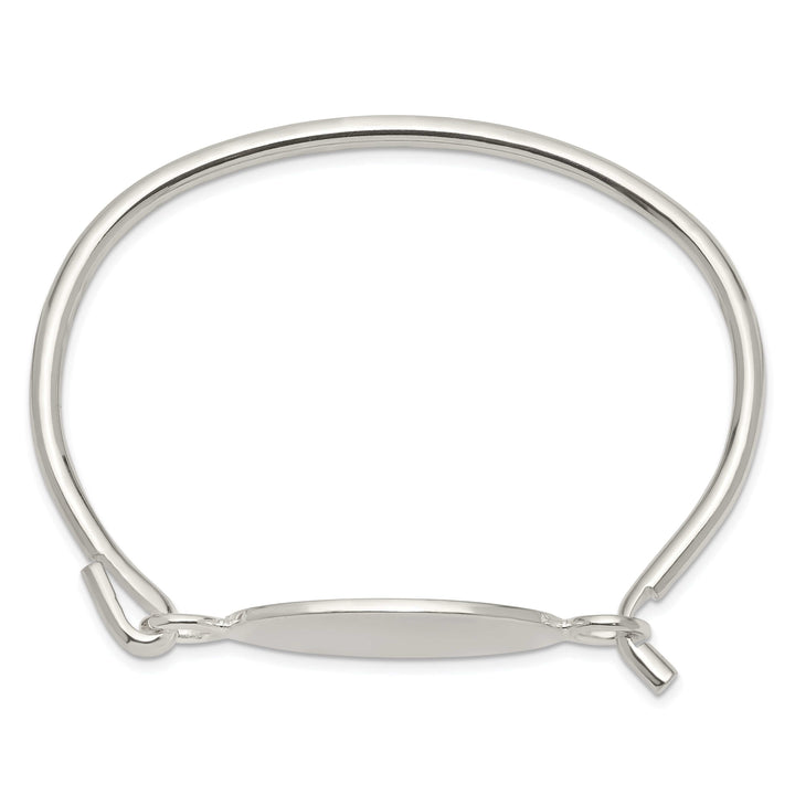 Lovely Rita's Bracelets Silver Charm Bangle Flexible Round ID Bracelet