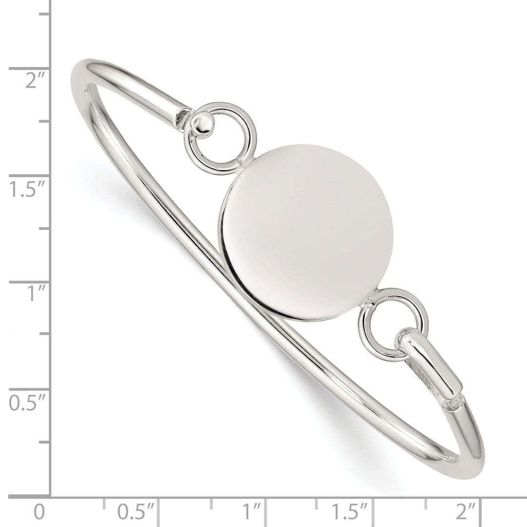 Lovely Rita's Bracelets Silver Charm Bangle Flexible Round ID Bracelet