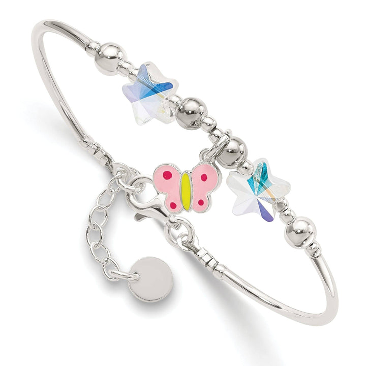 Lovely Rita's Bracelets Silver Children Swarovski Butterfly Star Bracelet