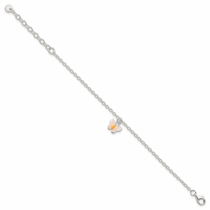 Lovely Rita's Bracelets Silver Childrens Dangle Butterfly Bracelet