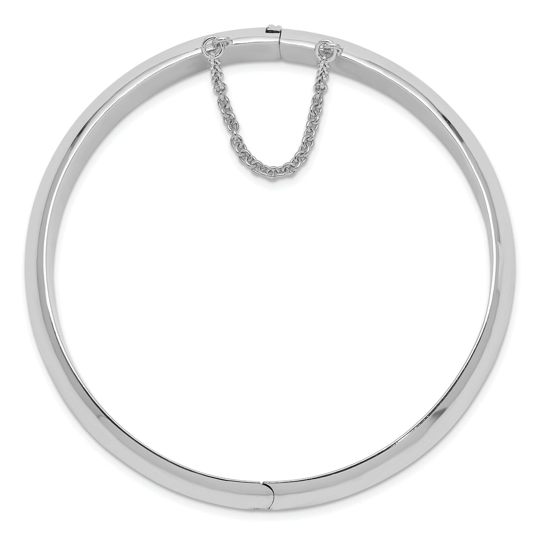 Lovely Rita's Bracelets Silver Concaved Box Catch Bangle Bracelet