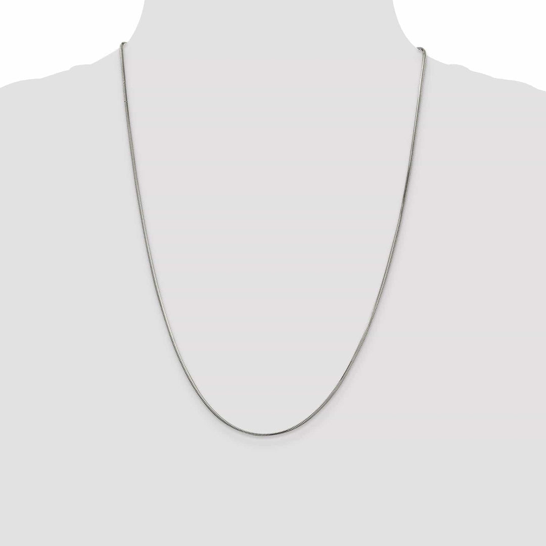 Lovely Rita's Bracelets Silver D.C 1.50-mm Solid Flat Snake Chain