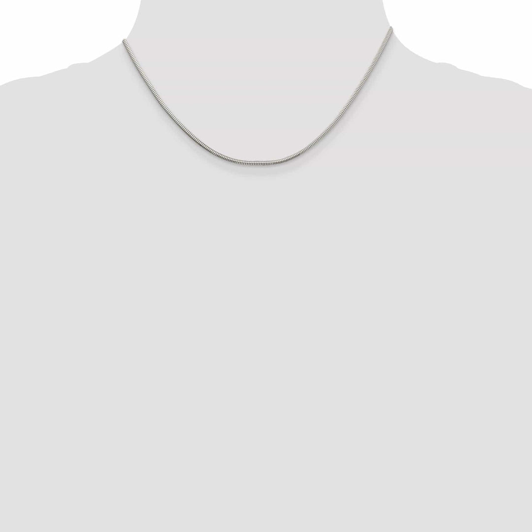 Lovely Rita's Bracelets Silver D.C 1.95-mm Hollow Round Snake Chain