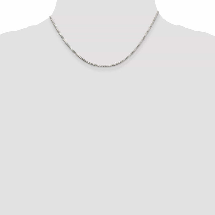 Lovely Rita's Bracelets Silver D.C 1.95-mm Hollow Round Snake Chain