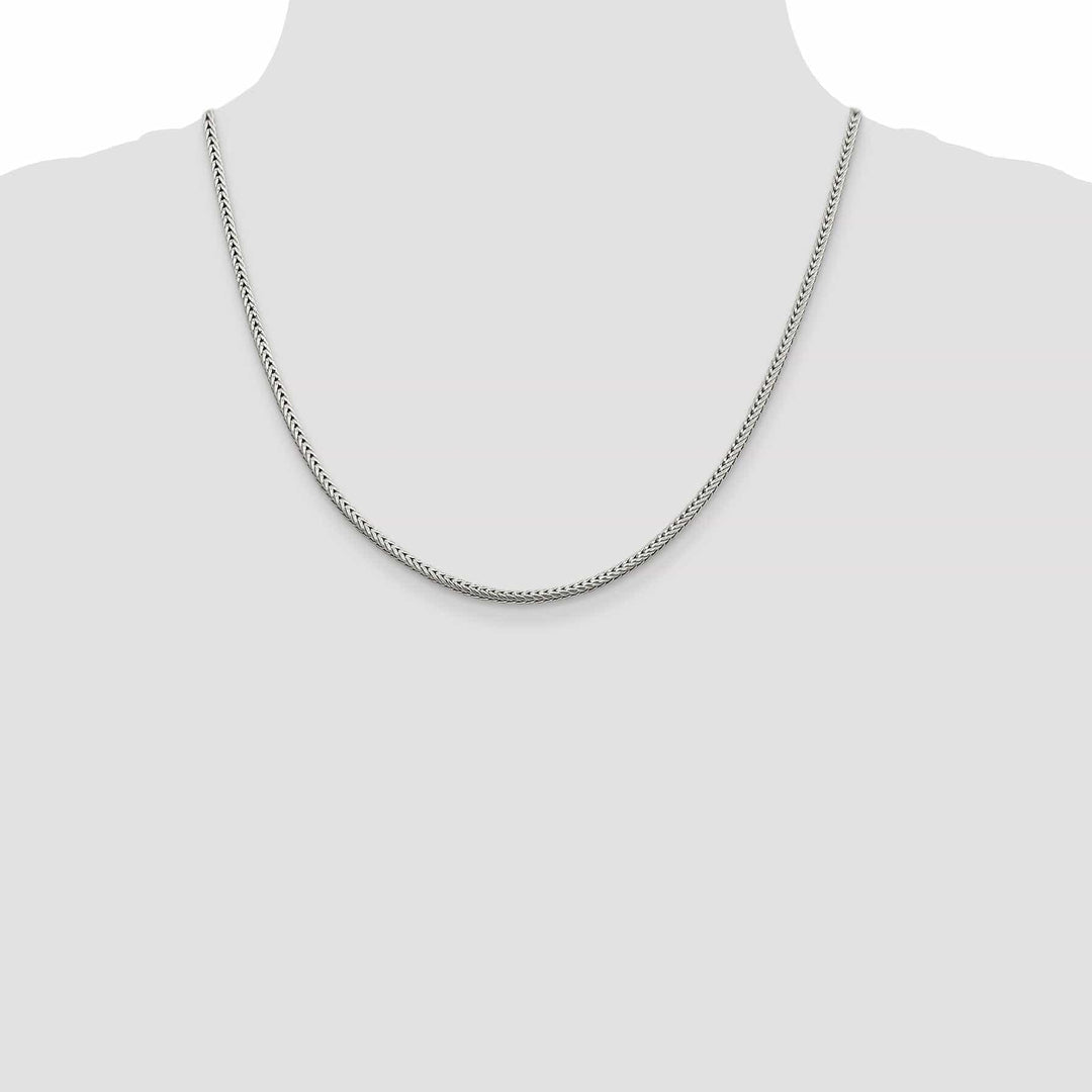 Lovely Rita's Bracelets Silver D.C 2.50-mm Solid Round Franco Chain