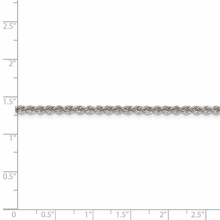 Lovely Rita's Bracelets Silver D.C 2.50-mm Solid Twisted Rope Chain