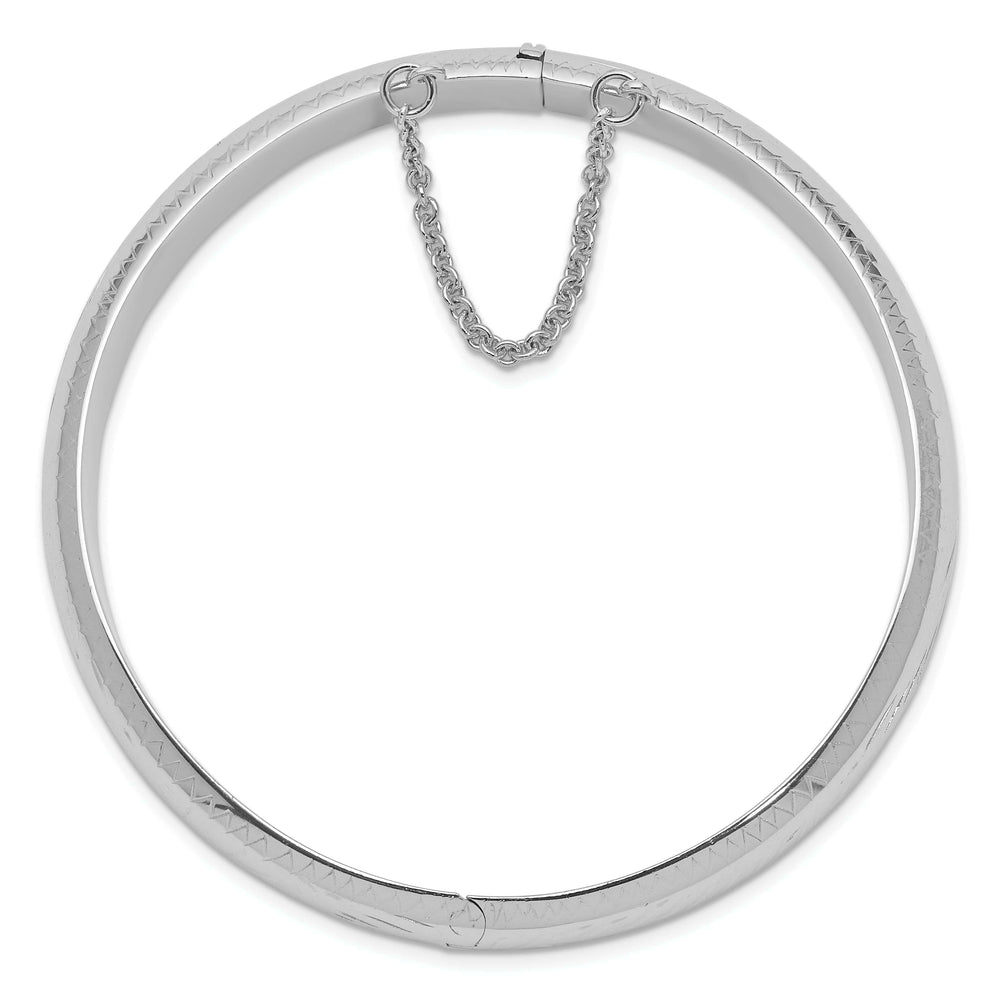 Lovely Rita's Bracelets Silver Diamond Cut Fancy Hinged Bangle Bracelet