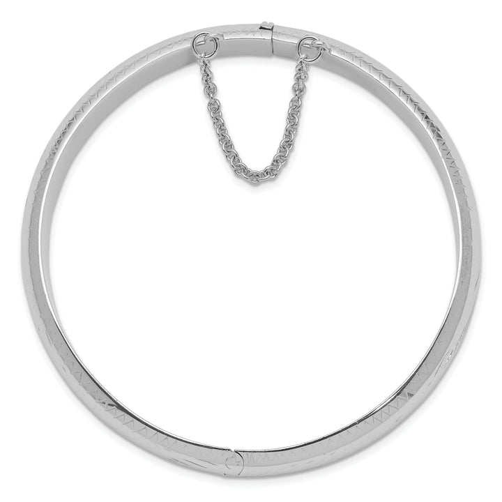 Lovely Rita's Bracelets Silver Diamond Cut Fancy Hinged Bangle Bracelet