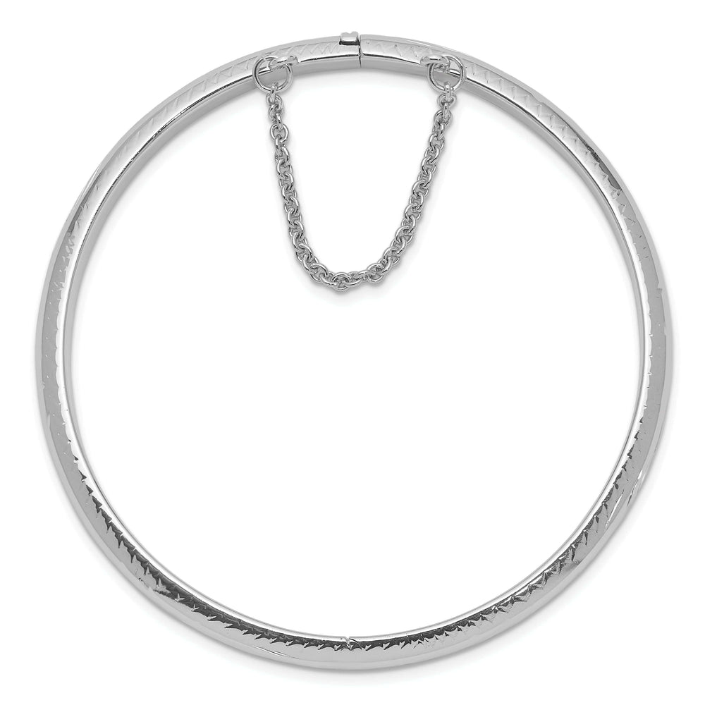 Lovely Rita's Bracelets Silver Diamond Cut Fancy Hinged Bangle Bracelet