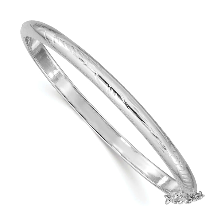 Lovely Rita's Bracelets Silver Diamond Cut Fancy Hinged Bangle Bracelet