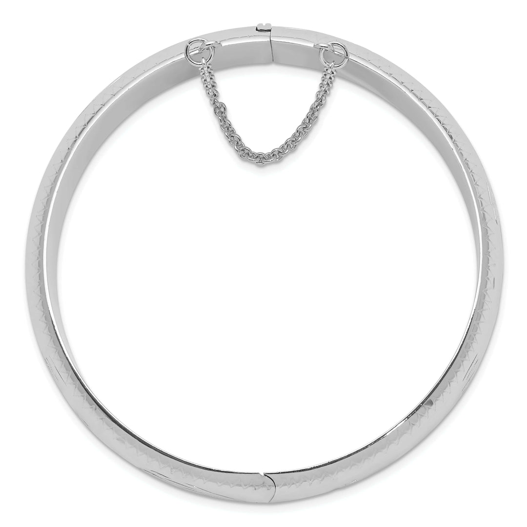 Lovely Rita's Bracelets Silver Diamond Cut Fancy Hinged Bangle Bracelet
