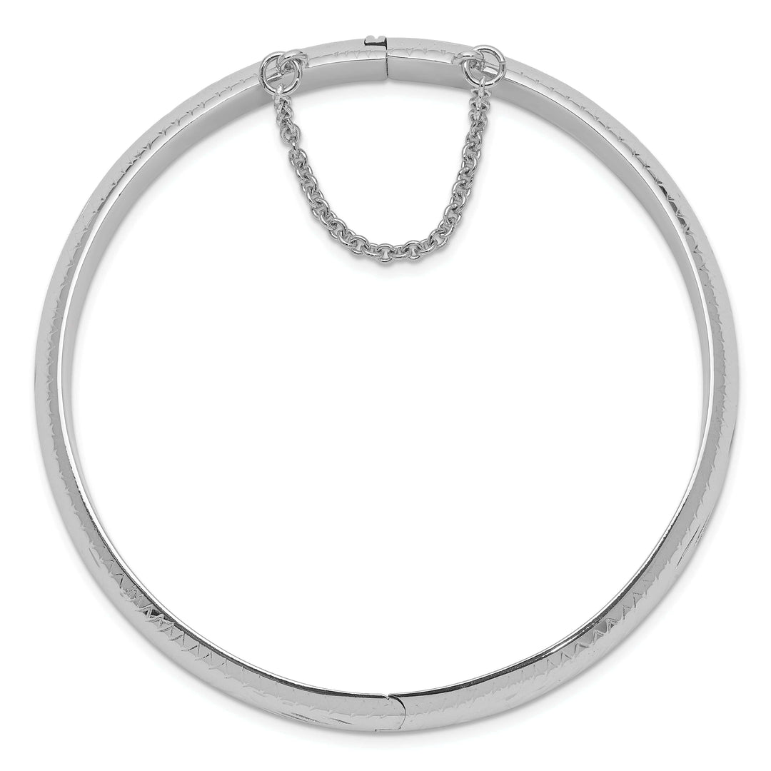 Lovely Rita's Bracelets Silver Diamond Cut Fancy Hinged Bangle Bracelet