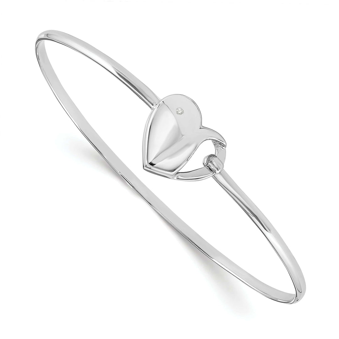 Lovely Rita's Bracelets Silver Diamond White Ice Bangle Bracelet