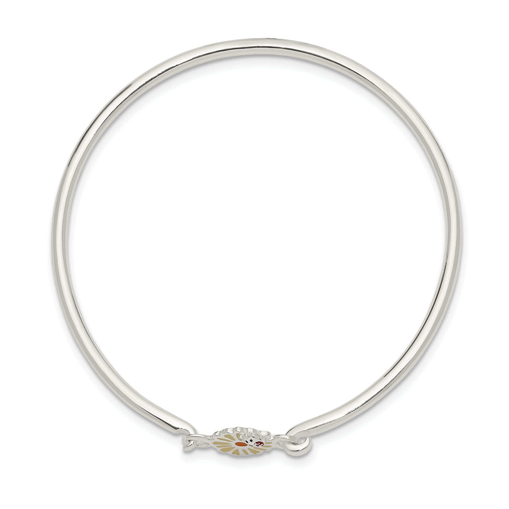 Lovely Rita's Bracelets Silver Enamel Flower Kids Bangle Bracelet