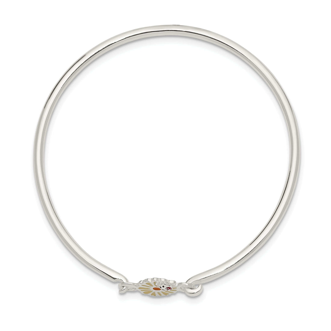 Lovely Rita's Bracelets Silver Enamel Flower Kids Bangle Bracelet