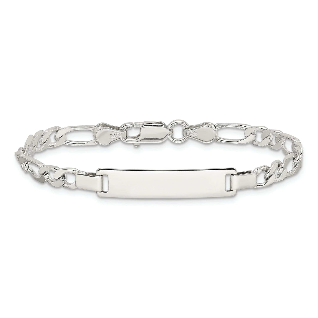 Lovely Rita's Bracelets Silver Engravable Childrens ID Figaro Bracelet