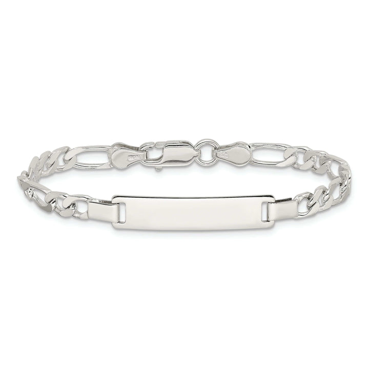 Lovely Rita's Bracelets Silver Engravable Childrens ID Figaro Bracelet