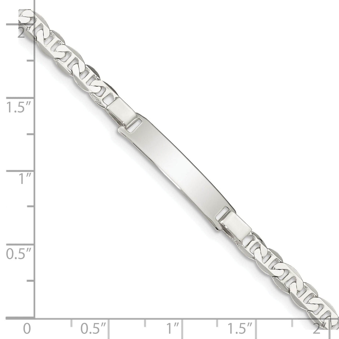 Lovely Rita's Bracelets Silver Engraveable Childrens ID Anchor Bracelet