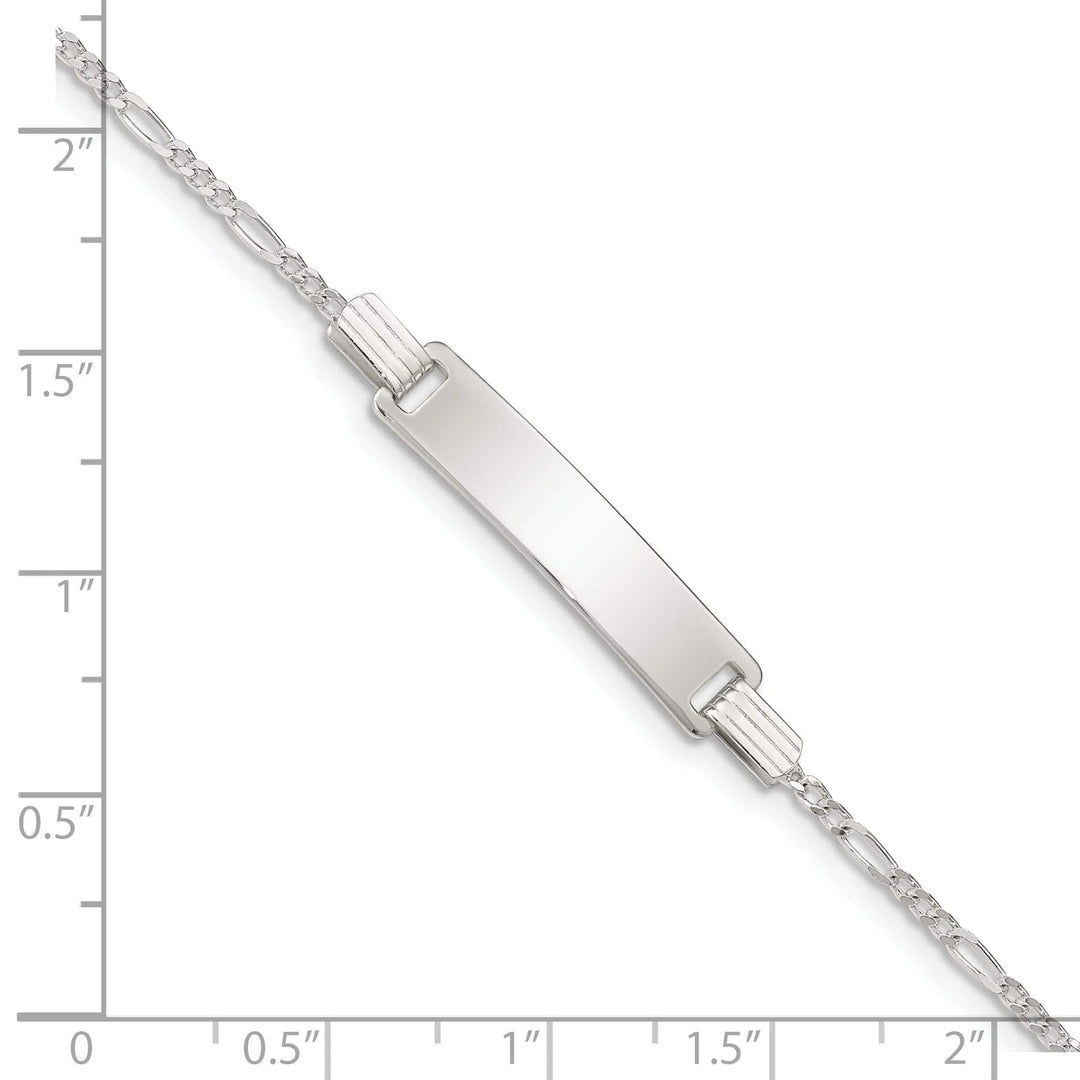 Lovely Rita's Bracelets Silver Engraveable Childrens ID Figaro Bracelet.