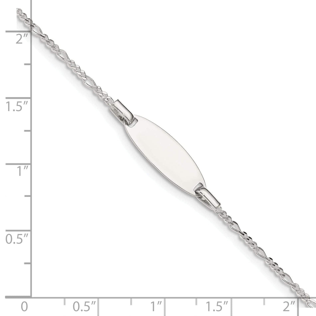 Lovely Rita's Bracelets Silver Engraveable Childrens ID Figaro Bracelet