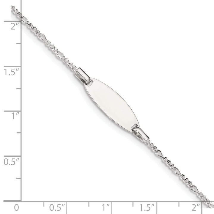 Lovely Rita's Bracelets Silver Engraveable Childrens ID Figaro Bracelet