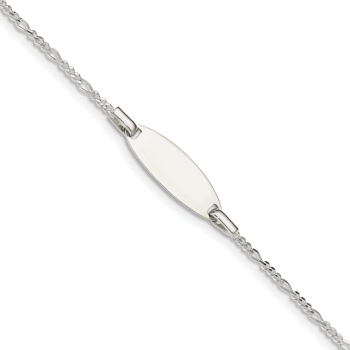 Lovely Rita's Bracelets Silver Engraveable Childrens ID Figaro Bracelet