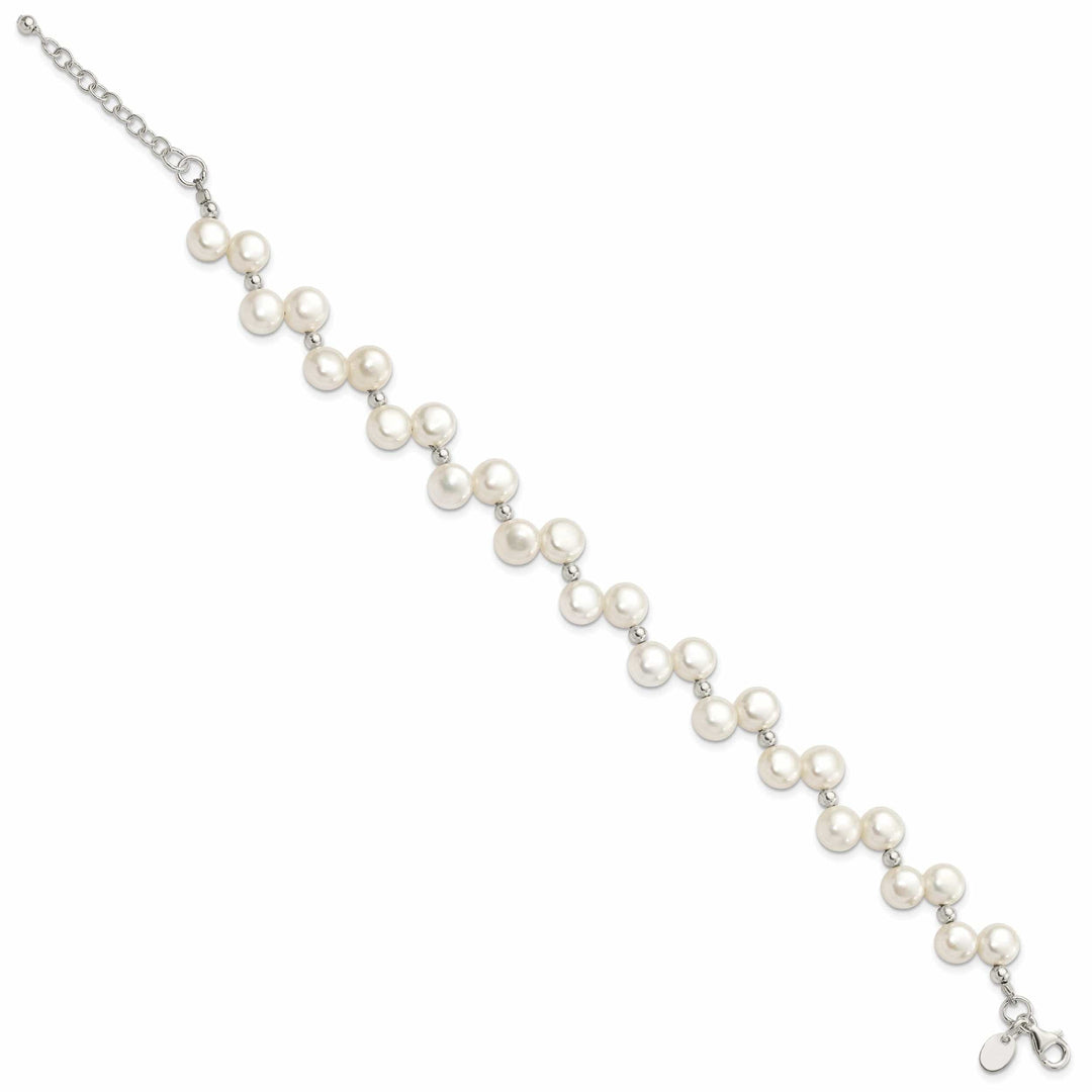 Lovely Rita's Bracelets Silver Fresh Water Button Pearl Bracelet
