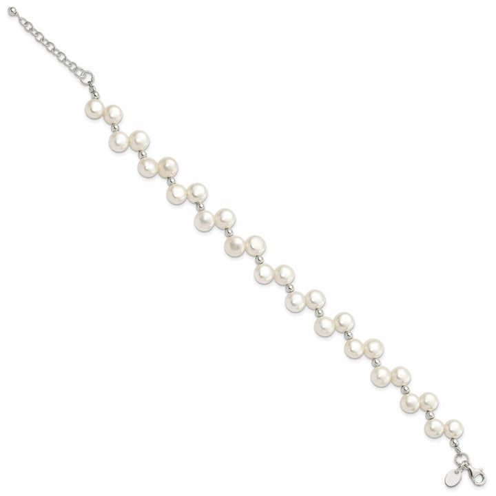 Lovely Rita's Bracelets Silver Fresh Water Button Pearl Bracelet