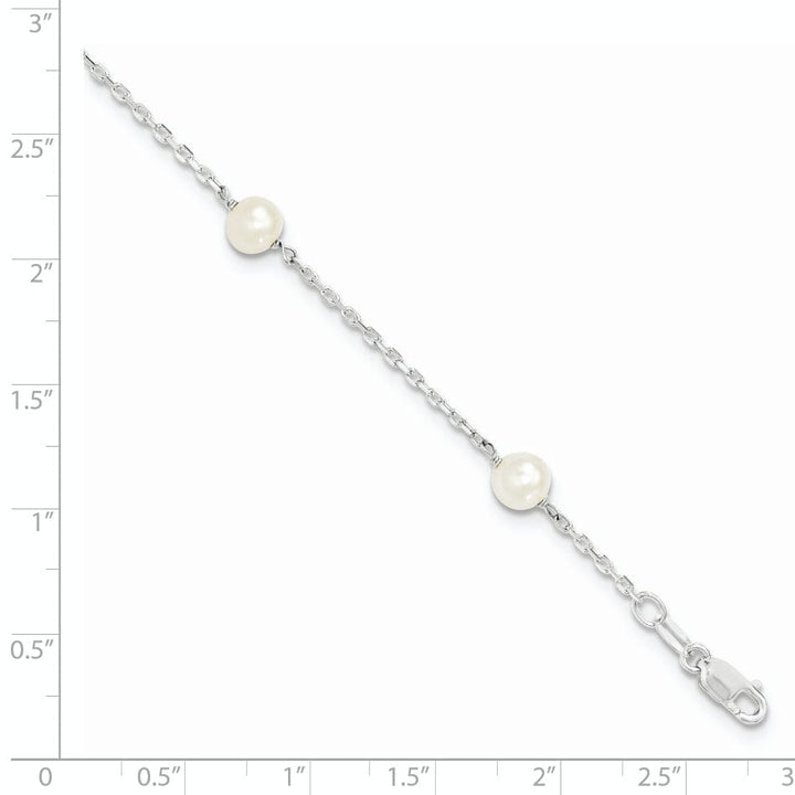 Lovely Rita's Bracelets Silver Fresh Water Pearl 5.5-inch Bracelet