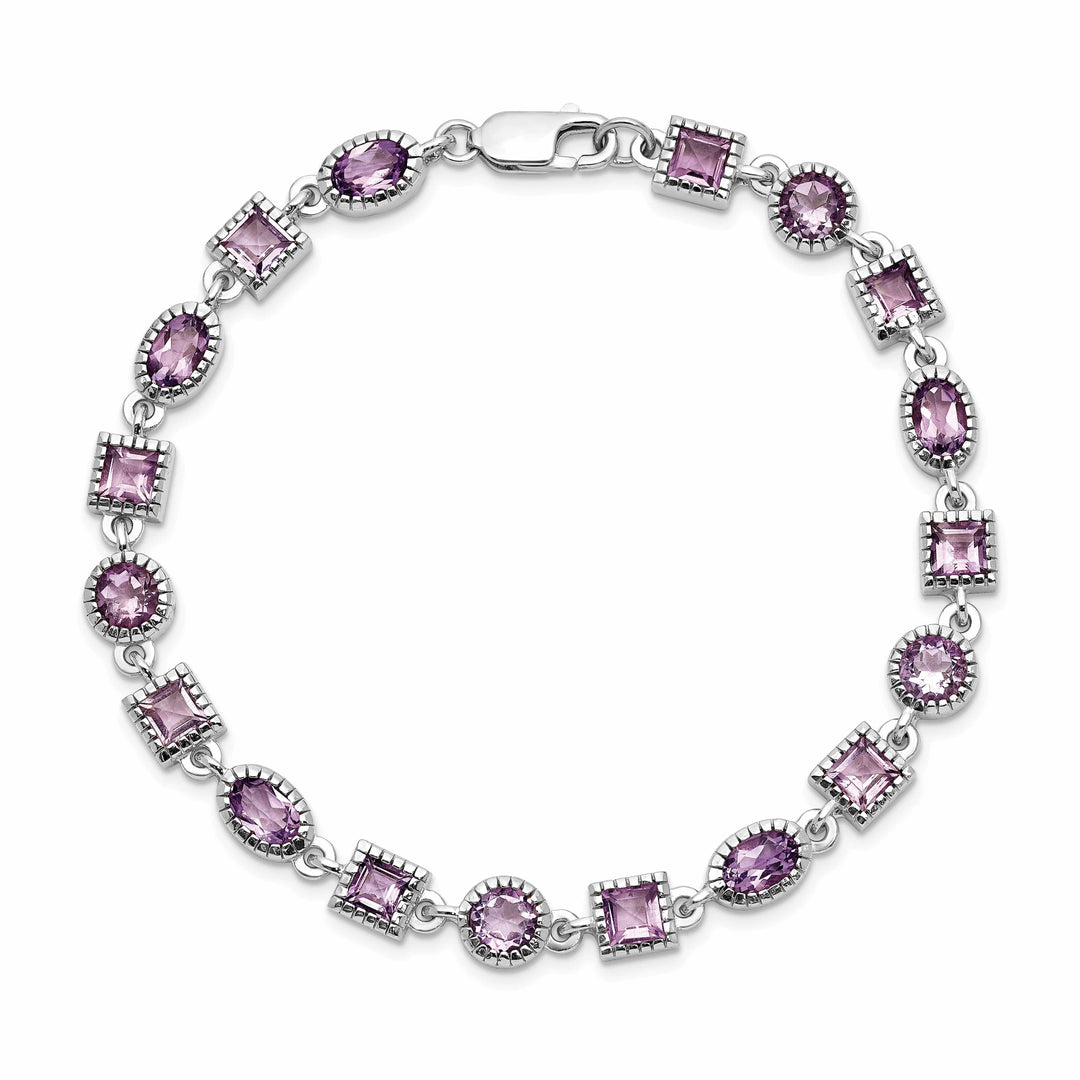 Lovely Rita's Bracelets Silver Genuine Amethyst Gemstone Bracelet