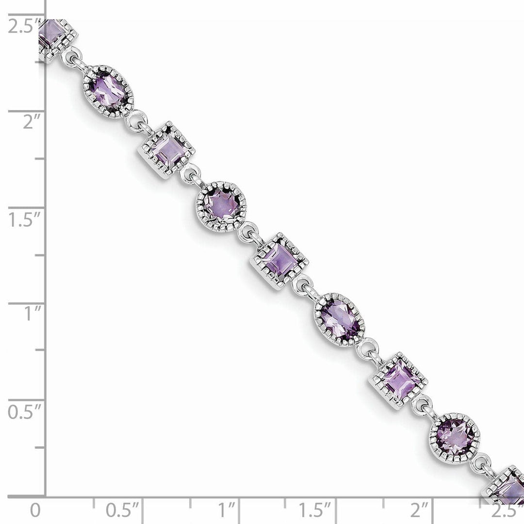 Lovely Rita's Bracelets Silver Genuine Amethyst Gemstone Bracelet
