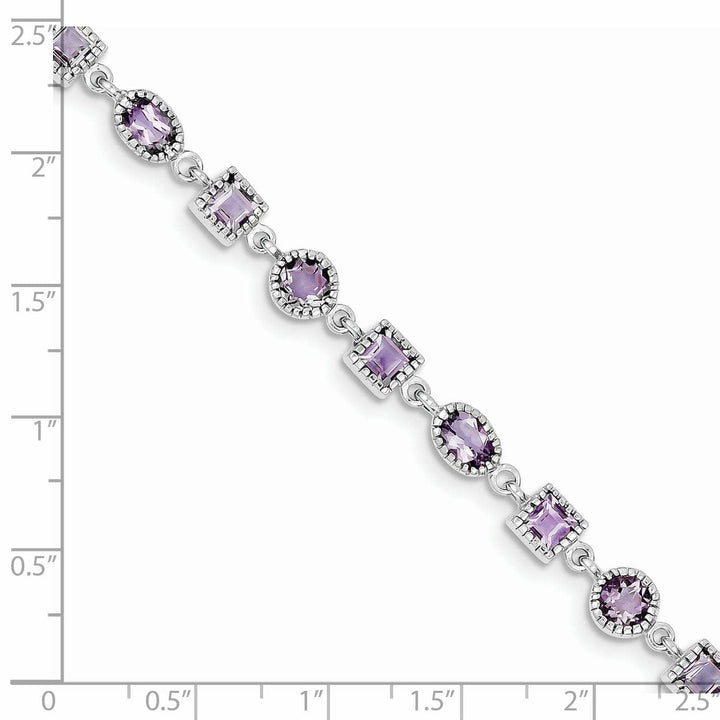 Lovely Rita's Bracelets Silver Genuine Amethyst Gemstone Bracelet