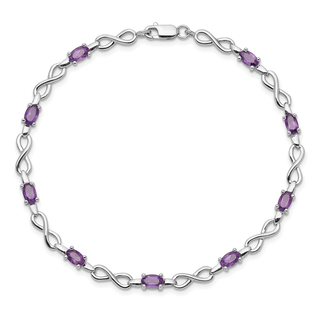 Lovely Rita's Bracelets Silver Genuine Amethyst Gemstone Bracelet
