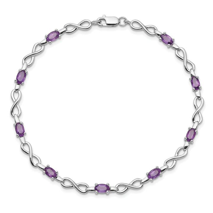 Lovely Rita's Bracelets Silver Genuine Amethyst Gemstone Bracelet