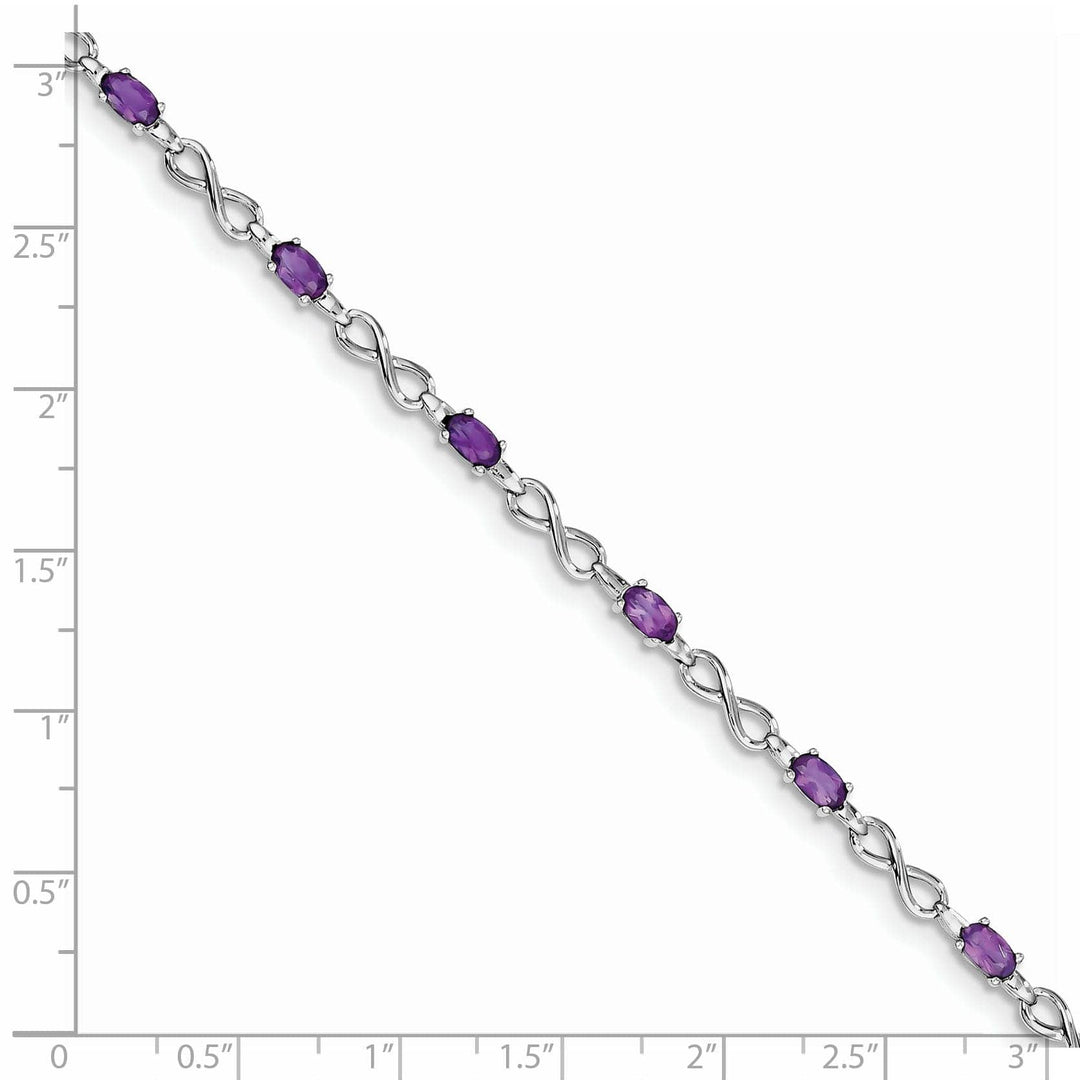 Lovely Rita's Bracelets Silver Genuine Amethyst Gemstone Bracelet