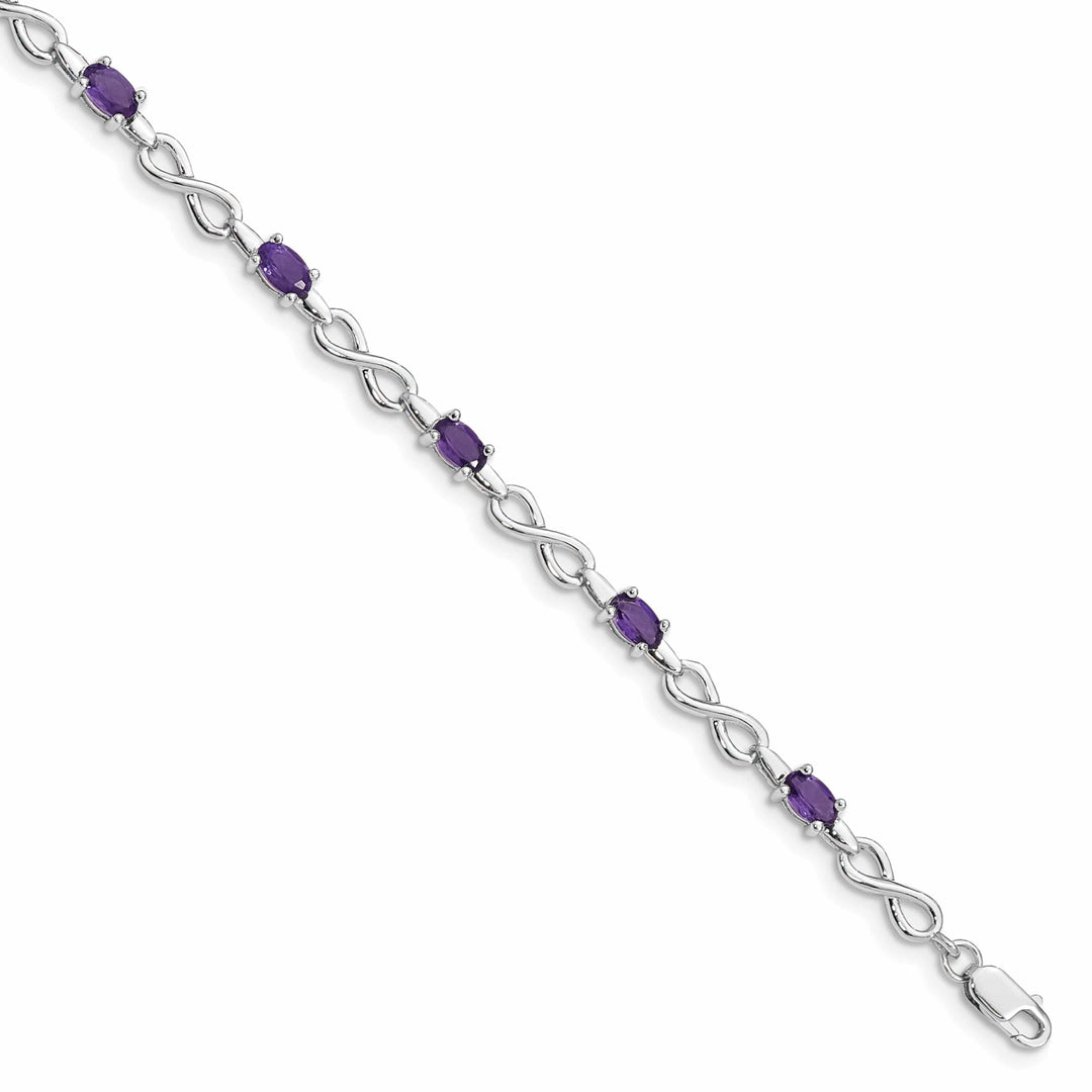 Lovely Rita's Bracelets Silver Genuine Amethyst Gemstone Bracelet