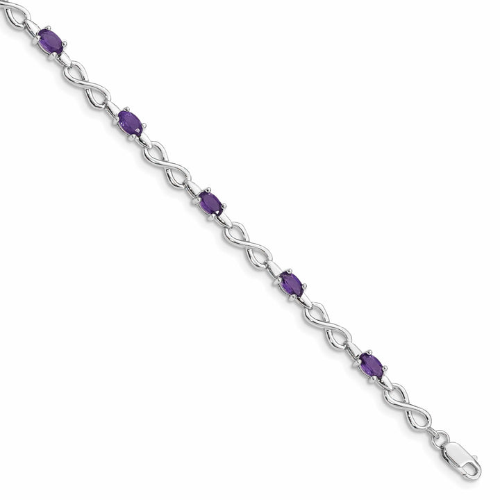 Lovely Rita's Bracelets Silver Genuine Amethyst Gemstone Bracelet
