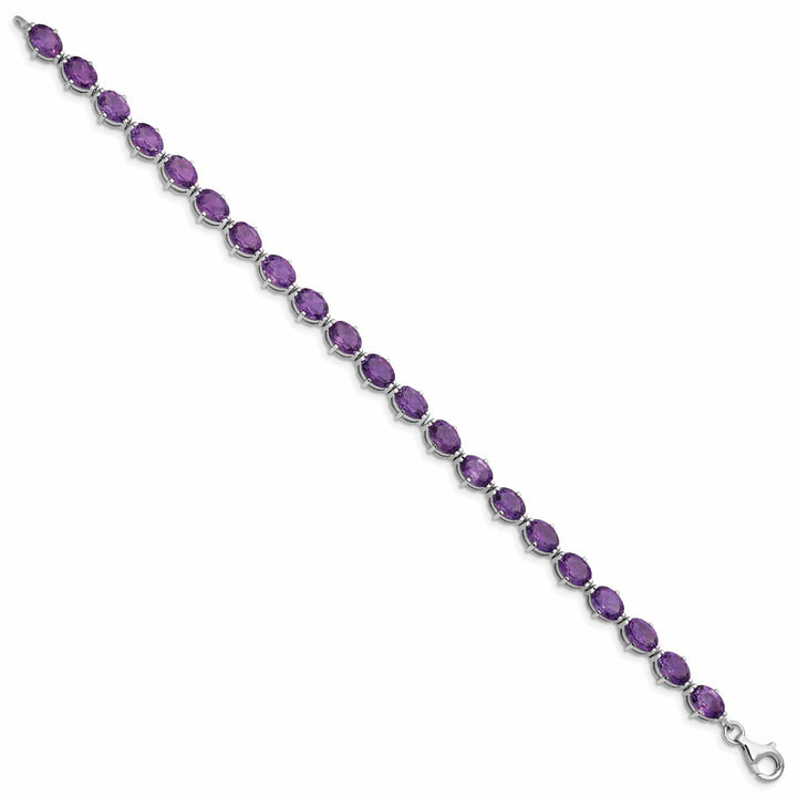 Lovely Rita's Bracelets Silver Genuine Amethyst Gemstone Bracelet