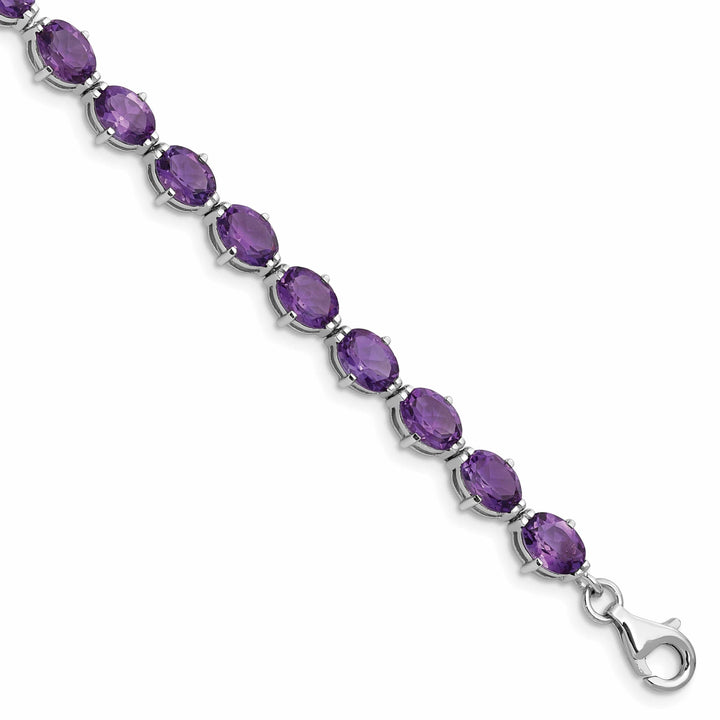 Lovely Rita's Bracelets Silver Genuine Amethyst Gemstone Bracelet