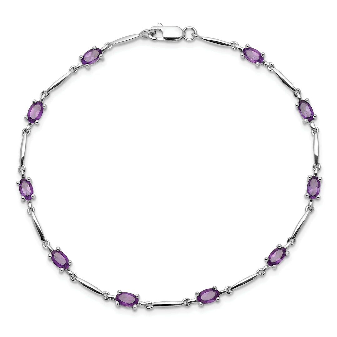 Lovely Rita's Bracelets Silver Genuine Amethyst Gemstone Bracelet